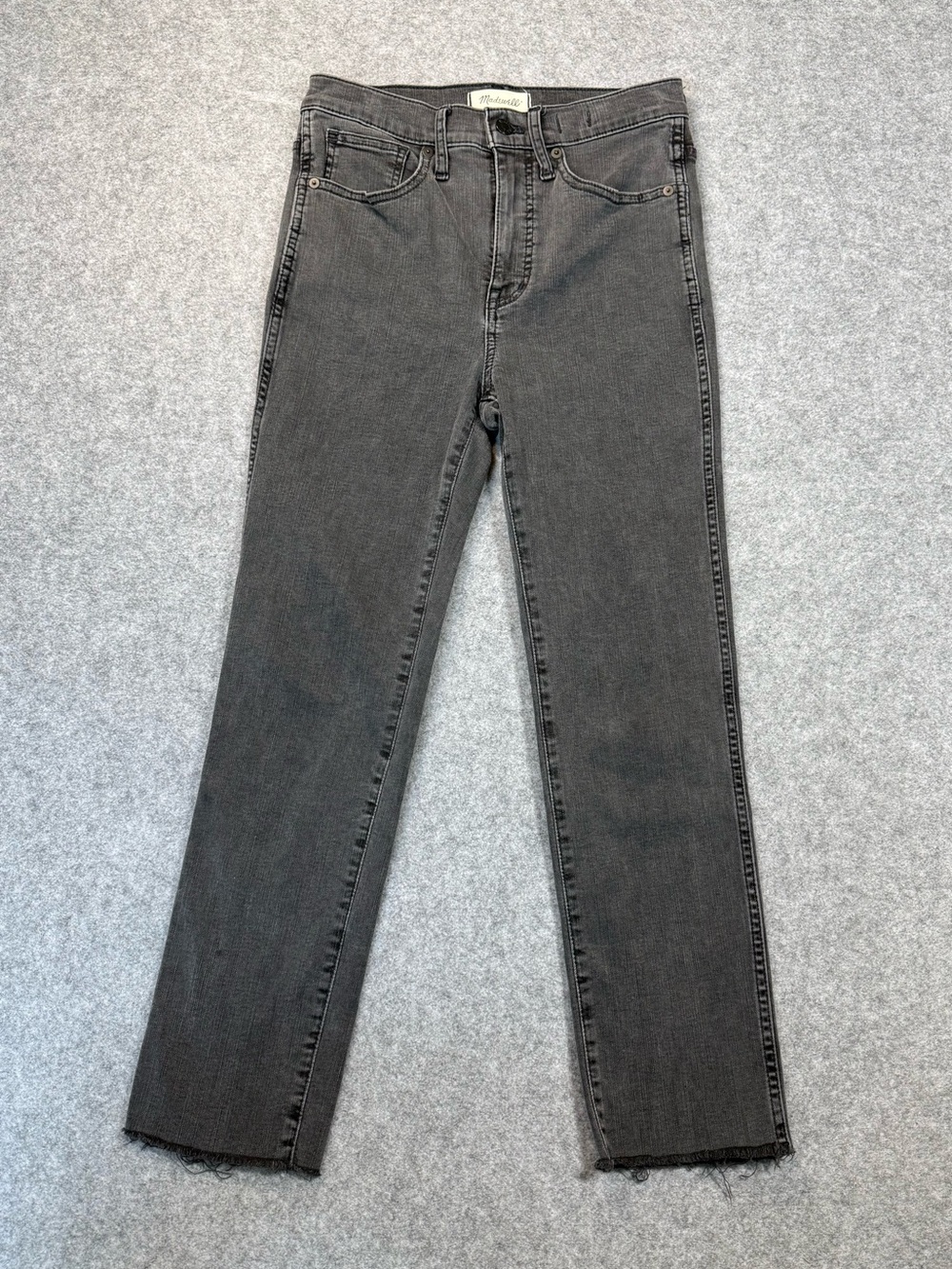 Madewell Women's Straight-Leg Stovepipe Ankle Jeans Faded Black 26 Minimalist